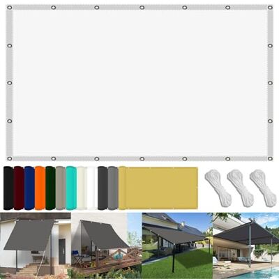 FENYIGE Toile Ombrage pour en Plein 85 x 150 cm Tissu Polyester UV Protection avec Oeillets Toiles D'Ombrages pour Patio Paravent Et Bâche, Blanc - Publicité FENYIGE Toile Ombrage pour en Plein 85 x 150 cm Tissu Polyester UV Protection avec Oeillets Toiles D'Ombrages pour Patio Paravent Et Bâche, Blanc - Publicité