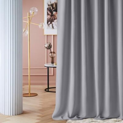 MyBestHome NICOLA Voilage Occultant Gris Clair - Obscurcissement 140x250cm - Publicité MyBestHome NICOLA Voilage Occultant Gris Clair - Obscurcissement 140x250cm - Publicité