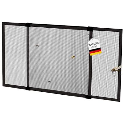 jarolift Cadre Moustiquaire Coulissant Sans Percer Pour Fenêtres Portes Avec Volet Roulant, En Aluminium, 75 x 50 cm (extensible jusqu'à 142 cm), Marron - Publicité jarolift Cadre Moustiquaire Coulissant Sans Percer Pour Fenêtres Portes Avec Volet Roulant, En Aluminium, 75 x 50 cm (extensible jusqu'à 142 cm), Marron - Publicité