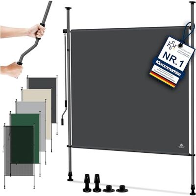 KESSER ® Store extérieur Vertical 100x310cm Extensible & Opaque Store Vertical avec manivelle sans perçage Paravent Balcon & paravent pour Jardin & terrasse étanche Anthracite - Publicité KESSER ® Store extérieur Vertical 100x310cm Extensible & Opaque Store Vertical avec manivelle sans perçage Paravent Balcon & paravent pour Jardin & terrasse étanche Anthracite - Publicité