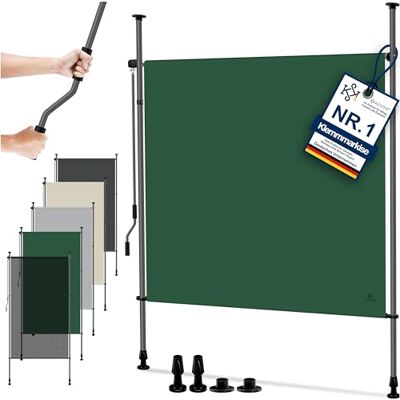 KESSER ® Store extérieur Vertical 150x310cm Extensible & Opaque Store Vertical avec manivelle sans perçage Paravent de Balcon & Coupe-Vent pour Jardin & terrasse Imperméable Vert foncé - Publicité KESSER ® Store extérieur Vertical 150x310cm Extensible & Opaque Store Vertical avec manivelle sans perçage Paravent de Balcon & Coupe-Vent pour Jardin & terrasse Imperméable Vert foncé - Publicité