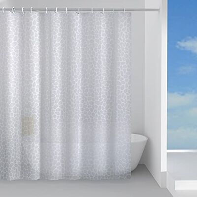 Gedy Blanc 16 G-Jungle 240 x 200, fabriqué en Tissu peva, Finition, Design R&S, Rideau de Douche avec 12 Anneaux, 2 Ans de Garantie, 200 x 240 - Publicité Gedy Blanc 16 G-Jungle 240 x 200, fabriqué en Tissu peva, Finition, Design R&S, Rideau de Douche avec 12 Anneaux, 2 Ans de Garantie, 200 x 240 - Publicité