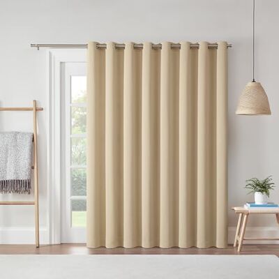 Eclipse Darrell Thermaweave Rideau occultant Extra Large à œillets pour Porte de terrasse coulissante, 213,4 x 254 cm, blé - Publicité Eclipse Darrell Thermaweave Rideau occultant Extra Large à œillets pour Porte de terrasse coulissante, 213,4 x 254 cm, blé - Publicité