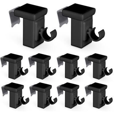 Bestlivings Lot de 10 supports de serrage « Noir » Pour tringles de café Ø 10 mm Cadre de fenêtre 10-27 mm Crochet décoratif Klemmfix Crochet universel pour décoration de fenêtre - Publicité Bestlivings Lot de 10 supports de serrage « Noir » Pour tringles de café Ø 10 mm Cadre de fenêtre 10-27 mm Crochet décoratif Klemmfix Crochet universel pour décoration de fenêtre - Publicité