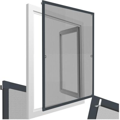 tectake ® Moustiquaire pour fenêtres, cadre aluminium, réglable 120x140 cm, résistant aux UV, Anti-moustique, Filet moustiquaire aluminium Gris anthracite - Publicité tectake ® Moustiquaire pour fenêtres, cadre aluminium, réglable 120x140 cm, résistant aux UV, Anti-moustique, Filet moustiquaire aluminium Gris anthracite - Publicité