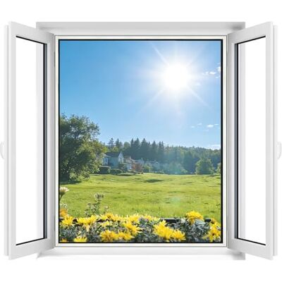 Apalus Moustiquaire Transparente Universelle pour Fenêtre/Maille Lavable Moustiquaire Ajustable, Bricolage, Taille Maximale de la Fenêtre 150x180cm (Lot de 2, Blanc) - Publicité Apalus Moustiquaire Transparente Universelle pour Fenêtre/Maille Lavable Moustiquaire Ajustable, Bricolage, Taille Maximale de la Fenêtre 150x180cm (Lot de 2, Blanc) - Publicité