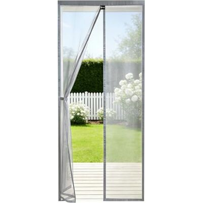 Sekey Moustiquaire magnétique pour porte de balcon Rideau de protection anti-insectes, moustiquaire pour porte, 90 x 210 cm, gris - Publicité Sekey Moustiquaire magnétique pour porte de balcon Rideau de protection anti-insectes, moustiquaire pour porte, 90 x 210 cm, gris - Publicité