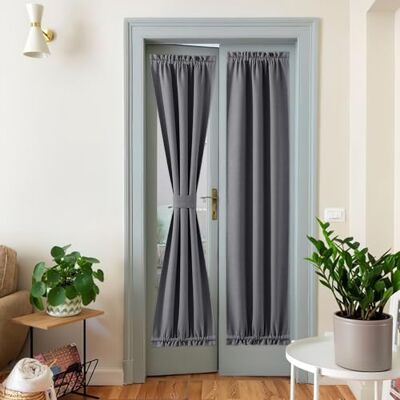NICETOWN Rideaux occultants Thermiques en Faux Lin avec Passe-Tringle pour fenêtre de Cuisine, Bureau (Gris Anthracite, 63,5 x 182,9 cm) - Publicité NICETOWN Rideaux occultants Thermiques en Faux Lin avec Passe-Tringle pour fenêtre de Cuisine, Bureau (Gris Anthracite, 63,5 x 182,9 cm) - Publicité