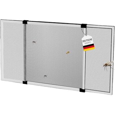 jarolift Cadre Moustiquaire Coulissant Sans Percer Pour Fenêtres Portes Avec Volet Roulant, En Aluminium, 75 x 50 cm (extensible jusqu'à 142 cm), Argent - Publicité jarolift Cadre Moustiquaire Coulissant Sans Percer Pour Fenêtres Portes Avec Volet Roulant, En Aluminium, 75 x 50 cm (extensible jusqu'à 142 cm), Argent - Publicité