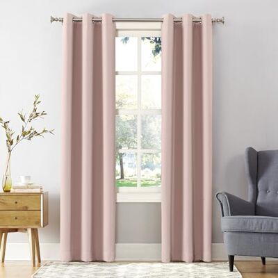 Sun Easton Panneau de Rideau occultant à œillets pour économie d'énergie, 101,6 x 241,3 cm, Rose pâle - Publicité Sun Easton Panneau de Rideau occultant à œillets pour économie d'énergie, 101,6 x 241,3 cm, Rose pâle - Publicité