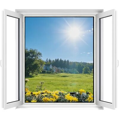 Apalus Moustiquaire Transparente Universelle pour Fenêtre Maille Lavable Moustiquaire Ajustable, Bricolage, Taille Maximale de la Fenêtre 110x130cm(Lot de 4, Noir) - Publicité Apalus Moustiquaire Transparente Universelle pour Fenêtre Maille Lavable Moustiquaire Ajustable, Bricolage, Taille Maximale de la Fenêtre 110x130cm(Lot de 4, Noir) - Publicité