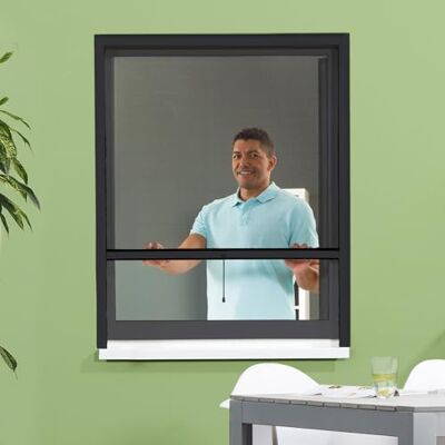 empasa Moustiquaire enroulable fenêtre CLASSIC, fibre, blanc, anthracite moustiquaire extensible, en PVC et fibre de verre noire, Taille : 60 x 80, Couleur : anthracite - Publicité empasa Moustiquaire enroulable fenêtre CLASSIC, fibre, blanc, anthracite moustiquaire extensible, en PVC et fibre de verre noire, Taille : 60 x 80, Couleur : anthracite - Publicité