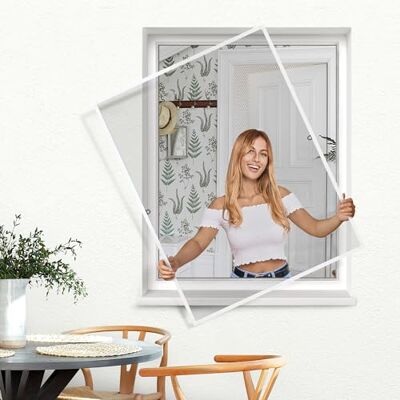 jarolift Moustiquaire De Fenêtre Profi Line, Moustiquaire À Cadre Tendu En Aluminium, Individuellement Découpable, 80cm x 150cm, Couleur Du Cadre: Blanc - Publicité jarolift Moustiquaire De Fenêtre Profi Line, Moustiquaire À Cadre Tendu En Aluminium, Individuellement Découpable, 80cm x 150cm, Couleur Du Cadre: Blanc - Publicité