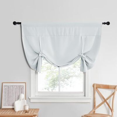 NICETOWN Rideau occultant à Isolation Thermique pour Salle de Bain, Petite fenêtre, cantonnières Courtes pour décoration d'intérieur (1 Panneau, 132,1 cm de Large x 114,3 cm de Long, Blanc grisâtre) - Publicité NICETOWN Rideau occultant à Isolation Thermique pour Salle de Bain, Petite fenêtre, cantonnières Courtes pour décoration d'intérieur (1 Panneau, 132,1 cm de Large x 114,3 cm de Long, Blanc grisâtre) - Publicité