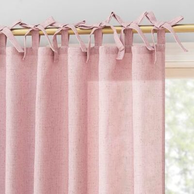 Sun Roxy Generation Panneau de Rideau Semi-Transparent avec nœud clouté Texture flammée Rose 127 x 213,4 cm - Publicité Sun Roxy Generation Panneau de Rideau Semi-Transparent avec nœud clouté Texture flammée Rose 127 x 213,4 cm - Publicité