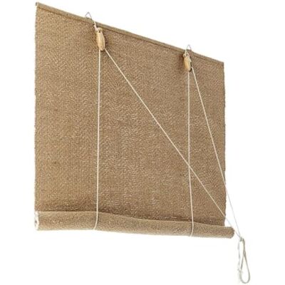 Loberon Paine Store Enrouleur en Fibre Naturelle de Jute Cordon latéral réglable en continu, Marron - Publicité Loberon Paine Store Enrouleur en Fibre Naturelle de Jute Cordon latéral réglable en continu, Marron - Publicité