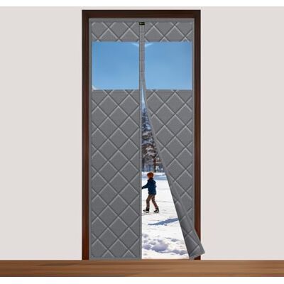 Sekey Rideau de porte magnétique 90 x 210 cm Protection contre le froid Imperméable Coupe-vent Économie d'énergie Avec fenêtre - Publicité Sekey Rideau de porte magnétique 90 x 210 cm Protection contre le froid Imperméable Coupe-vent Économie d'énergie Avec fenêtre - Publicité