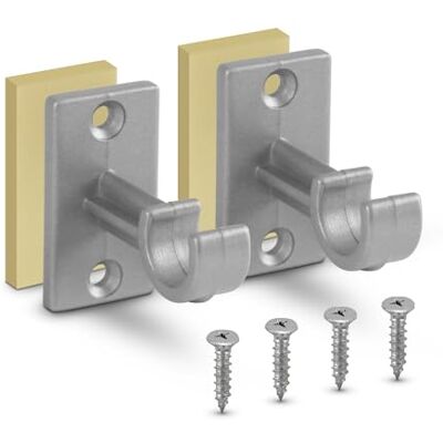 Bestlivings Lot de 4 supports de rechange pour tringle à rideau jusqu'à 12 mm de diamètre, couleur argentée (3,5 cm) - Publicité Bestlivings Lot de 4 supports de rechange pour tringle à rideau jusqu'à 12 mm de diamètre, couleur argentée (3,5 cm) - Publicité