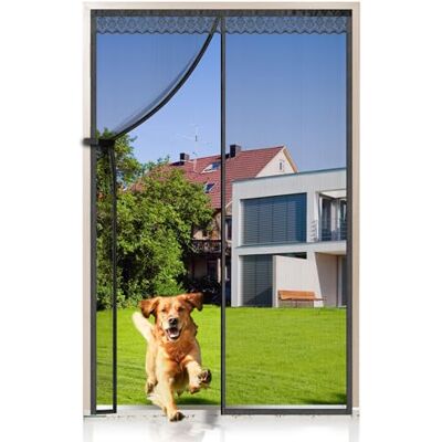 EXTSUD Moustiquaire de Porte Magnétique en Fibre de Verre 100x220cm, Fermeture Automatique Rideau Porte Anti insectes avec Aimants sans Perçage, Noir - Publicité EXTSUD Moustiquaire de Porte Magnétique en Fibre de Verre 100x220cm, Fermeture Automatique Rideau Porte Anti insectes avec Aimants sans Perçage, Noir - Publicité