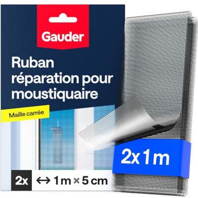 GAUDER Ruban Adhésif de Réparation pour Moustiquaire (50 mm x 1 m) 2x Kit de Réparation Moustiquaire Tissu pour Moustiquaire Fenêtre - Publicité GAUDER Ruban Adhésif de Réparation pour Moustiquaire (50 mm x 1 m) 2x Kit de Réparation Moustiquaire Tissu pour Moustiquaire Fenêtre - Publicité