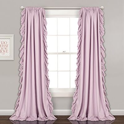 Lush Decor Reyna Lot de 2 Rideaux de fenêtre à Volants romantiques pour Chambre à Coucher, Salon ou Salle à Manger – Lilas – Décoration d'intérieur de Style Rustique et Chalet, 137,2 x 213,4 cm (l x - Publicité Lush Decor Reyna Lot de 2 Rideaux de fenêtre à Volants romantiques pour Chambre à Coucher, Salon ou Salle à Manger – Lilas – Décoration d'intérieur de Style Rustique et Chalet, 137,2 x 213,4 cm (l x - Publicité
