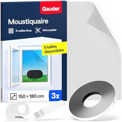 GAUDER Moustiquaire pour Fenêtre Filet Anti-Insectes avec Bande Auto-Agrippante Moustiquaire Adhésive pour Fenêtre Auto-Adhésive et Sans Perçage (3 Pièces 150 x 180 cm Noir) - Publicité GAUDER Moustiquaire pour Fenêtre Filet Anti-Insectes avec Bande Auto-Agrippante Moustiquaire Adhésive pour Fenêtre Auto-Adhésive et Sans Perçage (3 Pièces 150 x 180 cm Noir) - Publicité