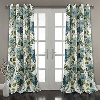 Lush Decor Paire de Rideaux occultants Motif Cachemire Bleu 52 x 108 cm - Publicité Lush Decor Paire de Rideaux occultants Motif Cachemire Bleu 52 x 108 cm - Publicité