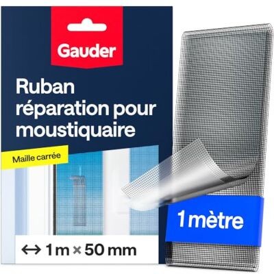 GAUDER Ruban Adhésif de Réparation pour Moustiquaire (50 mm x 1 m) Kit de Réparation Moustiquaire Tissu pour Moustiquaire Fenêtre - Publicité GAUDER Ruban Adhésif de Réparation pour Moustiquaire (50 mm x 1 m) Kit de Réparation Moustiquaire Tissu pour Moustiquaire Fenêtre - Publicité