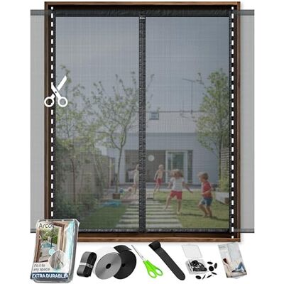 ARCOL Moustiquaire Fenêtre Magnétique en Maille Robuste Découpable dans la Largeur Moustiquaire Fenêtre Magnétique avec Fermeture à Scratch (155x155h cm, Noir) - Publicité ARCOL Moustiquaire Fenêtre Magnétique en Maille Robuste Découpable dans la Largeur Moustiquaire Fenêtre Magnétique avec Fermeture à Scratch (155x155h cm, Noir) - Publicité