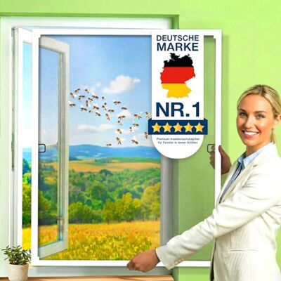 KESSER ® Moustiquaires pour fenêtres avec cadre en aluminium moustiquaires protection contre les insectes, moustiquaire, cadre de fixation, sans percer ni visser, blanc, 80 x 100 cm - Publicité KESSER ® Moustiquaires pour fenêtres avec cadre en aluminium moustiquaires protection contre les insectes, moustiquaire, cadre de fixation, sans percer ni visser, blanc, 80 x 100 cm - Publicité