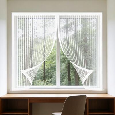 Sun Fenêtre Moustiquaire Magnétique 120 x 130 cm Aimants Puissants Fermeture Moustiquaire de Porte Ou Fenetre Magnetique Amovible, Facile à Installer Adaptée à Toutes Fenêtres, Blanc - Publicité Sun Fenêtre Moustiquaire Magnétique 120 x 130 cm Aimants Puissants Fermeture Moustiquaire de Porte Ou Fenetre Magnetique Amovible, Facile à Installer Adaptée à Toutes Fenêtres, Blanc - Publicité