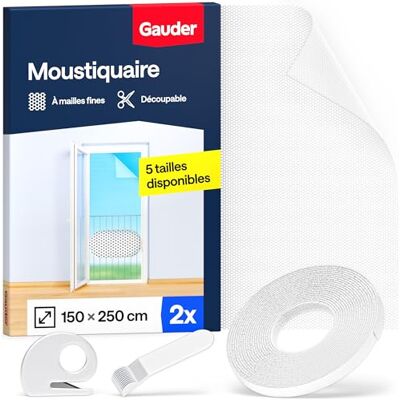 GAUDER Moustiquaire pour Fenêtres du Sol au Plafond Filet Anti-Insectes pour Grande Fenêtre Moustiquaire avec Fixation Auto-Agrippante Sans Perçage (2 Pièces 150 x 250 cm Blanc) - Publicité GAUDER Moustiquaire pour Fenêtres du Sol au Plafond Filet Anti-Insectes pour Grande Fenêtre Moustiquaire avec Fixation Auto-Agrippante Sans Perçage (2 Pièces 150 x 250 cm Blanc) - Publicité