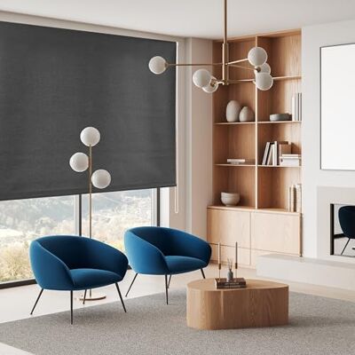 Blindecor Ara Store Enrouleur translucide, uni, Anthracite, 140 x 175 cm (Largeur x Hauteur), Dimensions du Tissu 137 x 170 cm - Publicité Blindecor Ara Store Enrouleur translucide, uni, Anthracite, 140 x 175 cm (Largeur x Hauteur), Dimensions du Tissu 137 x 170 cm - Publicité