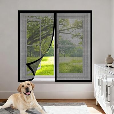 Sun Moustiquaire Magnetique Fenetre 145 x 140 cm Automatiquementfermé, Sans Percer Moustiquaire Porte Fenêtre Magnétique Installation Facile pour Balcon, Chambre et Salon, Noir - Publicité Sun Moustiquaire Magnetique Fenetre 145 x 140 cm Automatiquementfermé, Sans Percer Moustiquaire Porte Fenêtre Magnétique Installation Facile pour Balcon, Chambre et Salon, Noir - Publicité