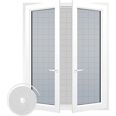 Eminza Kit moustiquaire ajustable pour fenêtre Blanc (1 m) - Publicité Eminza Kit moustiquaire ajustable pour fenêtre Blanc (1 m) - Publicité