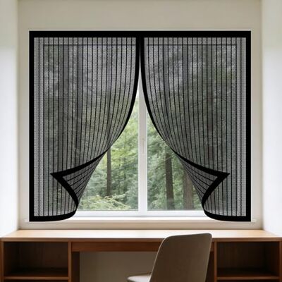 Sun Fenêtre Moustiquaire Magnétique 110 x 90 cm Aimants Puissants Fermeture Moustiquaire de Porte Ou Fenetre Magnetique Amovible, Facile à Installer Adaptée à Toutes Fenêtres, Noir - Publicité Sun Fenêtre Moustiquaire Magnétique 110 x 90 cm Aimants Puissants Fermeture Moustiquaire de Porte Ou Fenetre Magnetique Amovible, Facile à Installer Adaptée à Toutes Fenêtres, Noir - Publicité