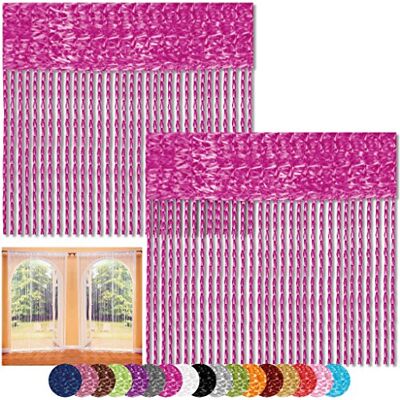 Bestlivings Lot de 2 rideaux à fils 90 x 240 et 140 x 240 cm, Tissu, pink neon pink, 90x240 - Publicité Bestlivings Lot de 2 rideaux à fils 90 x 240 et 140 x 240 cm, Tissu, pink neon pink, 90x240 - Publicité