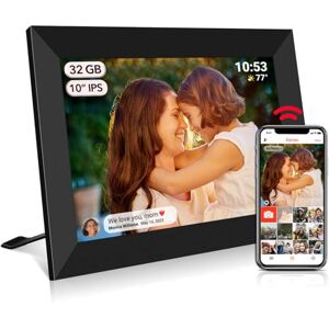THANSTAR Frameo Cadre photo numérique WiFi 32 Go Cadre photo 10,1" 1280 x 800 HD IPS Écran tactile Rotation automatique 32 Go de stockage intégré Partagez des moments instantanément via l'application Frameo - Publicité THANSTAR Frameo Cadre photo numérique WiFi 32 Go Cadre photo 10,1" 1280 x 800 HD IPS Écran tactile Rotation automatique 32 Go de stockage intégré Partagez des moments instantanément via l'application Frameo - Publicité