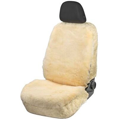 Walser Housse de siège auto en peau d'agneau Mona, 100% peau de mouton Housse de siège pour voiture, 1 pièce de fourrure d'agneau housses de sièges avant de voiture beige - Publicité Walser Housse de siège auto en peau d'agneau Mona, 100% peau de mouton Housse de siège pour voiture, 1 pièce de fourrure d'agneau housses de sièges avant de voiture beige - Publicité