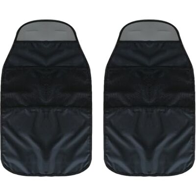 MEMOFYND Lot de 2 coussins de protection de dossier pour voiture et organiseur de siège, convient pour sièges réglables en hauteur (noir) - Publicité MEMOFYND Lot de 2 coussins de protection de dossier pour voiture et organiseur de siège, convient pour sièges réglables en hauteur (noir) - Publicité