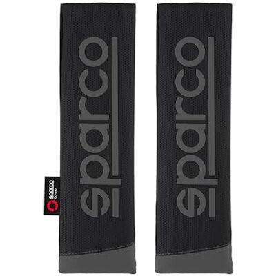 SPARCO Coussinets de Ceinture universels 2 pièces, exclusivité Amazon, PVC + Polyester, lavables et faciles à Installer, Protection de Ceinture de sécurité pour Voiture - Publicité SPARCO Coussinets de Ceinture universels 2 pièces, exclusivité Amazon, PVC + Polyester, lavables et faciles à Installer, Protection de Ceinture de sécurité pour Voiture - Publicité