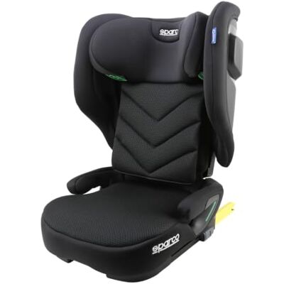 SPARCO Siège Enfant Pliable ISOFIX i-Size ECE R129 100-150 cm Rehausseur avec Dossier Appuie-Tête Réglable Protection Latérale Noir - Publicité SPARCO Siège Enfant Pliable ISOFIX i-Size ECE R129 100-150 cm Rehausseur avec Dossier Appuie-Tête Réglable Protection Latérale Noir - Publicité
