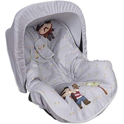 Babyline Housse de chaise de voiture, universelle groupes 0/1/2, couvre-harnais cadeau !!! (Bad Pirate) - Publicité Babyline Housse de chaise de voiture, universelle groupes 0/1/2, couvre-harnais cadeau !!! (Bad Pirate) - Publicité