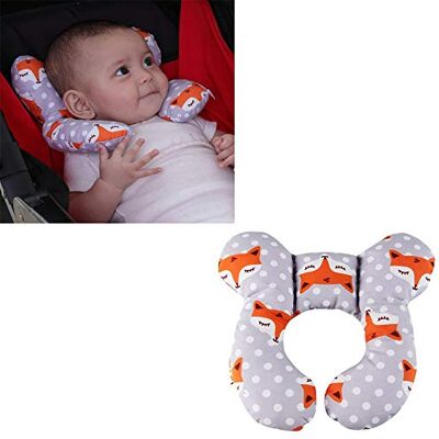 G-Tree bébé Voyage oreiller, cou Oreiller bébé Adapté pour voyager dans le bus, voiture, avion ou utiliser à la maison, la tête du nourrisson et du soutien du cou (Fox) - Publicité G-Tree bébé Voyage oreiller, cou Oreiller bébé Adapté pour voyager dans le bus, voiture, avion ou utiliser à la maison, la tête du nourrisson et du soutien du cou (Fox) - Publicité