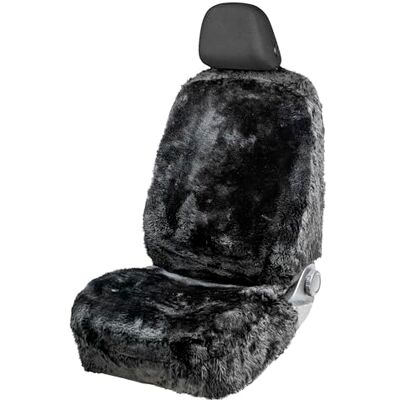 Walser Housse de siège auto en peau d'agneau Mona, 100% peau de mouton Housse de siège pour voiture, 1 pièce de fourrure d'agneau housses de sièges avant de voiture noir - Publicité Walser Housse de siège auto en peau d'agneau Mona, 100% peau de mouton Housse de siège pour voiture, 1 pièce de fourrure d'agneau housses de sièges avant de voiture noir - Publicité