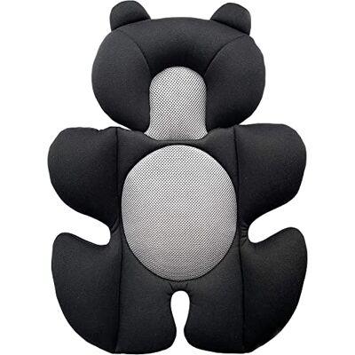 WHAPELQ GanEn Coussin confortable de soutien de tête et de corps pour bébé, siège de voiture, chaise haute (noir) - Publicité WHAPELQ GanEn Coussin confortable de soutien de tête et de corps pour bébé, siège de voiture, chaise haute (noir) - Publicité