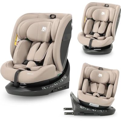 Deryan Cassie i-Size, Siège Auto Pivotant 360, 0-12 Ans, 40-150 cm, Top Tether, 6 Positions Inclinaison, 12 Positions Appui-tête, Groupe 0/1/2/3, Isofix, 360°, RWF, FWF, Protections latérales (Nougat) - Publicité Deryan Cassie i-Size, Siège Auto Pivotant 360, 0-12 Ans, 40-150 cm, Top Tether, 6 Positions Inclinaison, 12 Positions Appui-tête, Groupe 0/1/2/3, Isofix, 360°, RWF, FWF, Protections latérales (Nougat) - Publicité