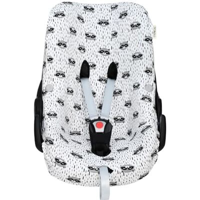 JYOKO Kids Housse en coton pour siège de voiture compatible avec Maxi-Cosi Pebble (Raccoon, Pebble Pro I-Size) - Publicité JYOKO Kids Housse en coton pour siège de voiture compatible avec Maxi-Cosi Pebble (Raccoon, Pebble Pro I-Size) - Publicité