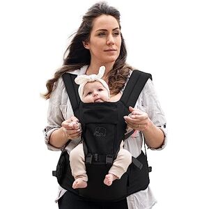 Deryan Pack Porte-bébé Porte-bébé ergonomique pour nouveau-né Avec compartiment de rangement Plusieurs positions de transport Extra sûr (premium, noir) - Publicité Deryan Pack Porte-bébé Porte-bébé ergonomique pour nouveau-né Avec compartiment de rangement Plusieurs positions de transport Extra sûr (premium, noir) - Publicité