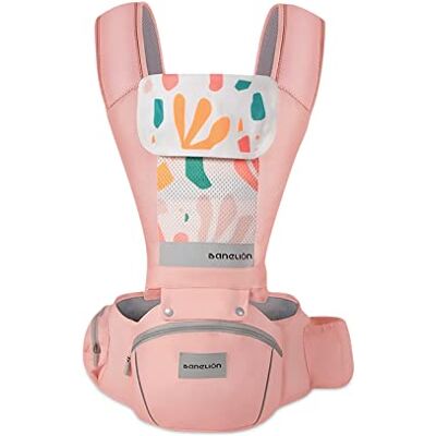 SONARIN Porte-bébé Ergonomique avec Siège à Hanche,3D Air Mesh Porte Bébé Respirant Multifonction Avant et Arrière Porte-bébé,Multiposition pour Nouveau-né Bébé Enfant 0-36 Mois(Rose) - Publicité SONARIN Porte-bébé Ergonomique avec Siège à Hanche,3D Air Mesh Porte Bébé Respirant Multifonction Avant et Arrière Porte-bébé,Multiposition pour Nouveau-né Bébé Enfant 0-36 Mois(Rose) - Publicité